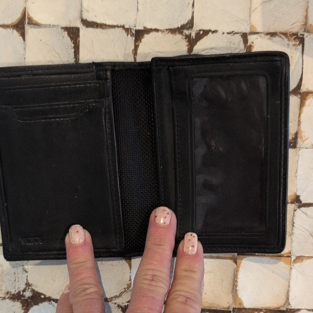 Tumi Black Leather Card Holder